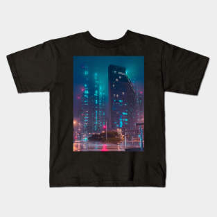 Neon Downpour Kids T-Shirt